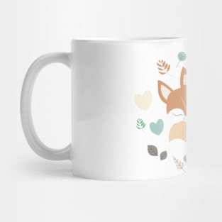 Sleepy fox in Woodland Mug